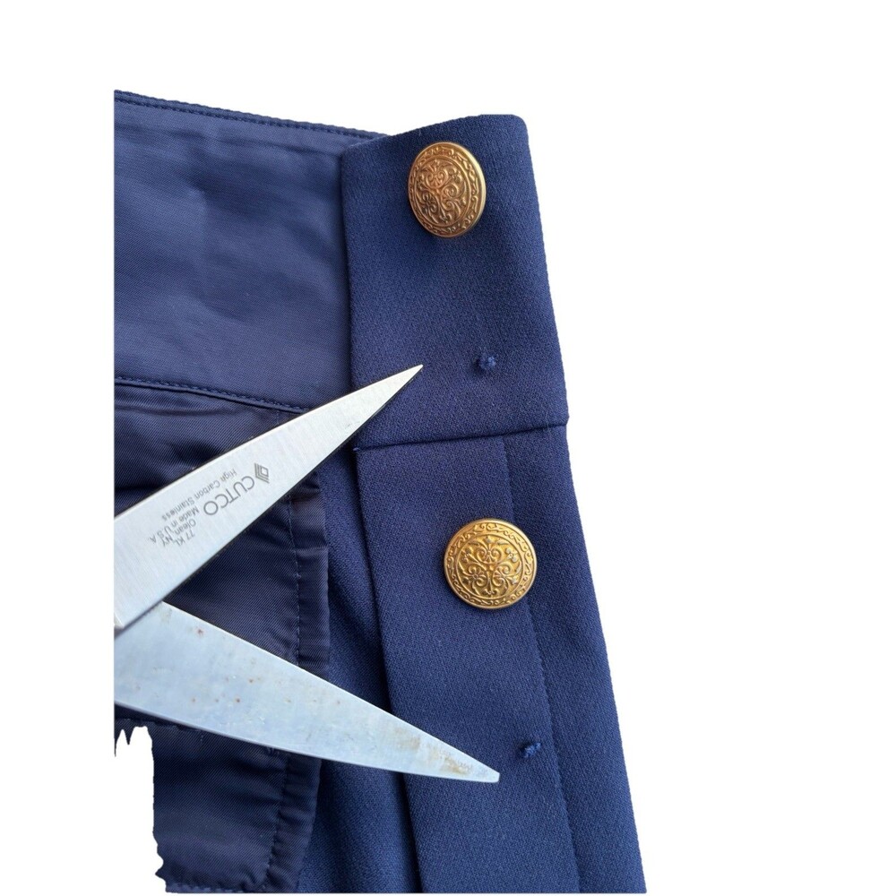 Alice & Olivia Jeans Donald Navy High Rise Retro Sailor Womens Shorts 6 FLAWS - Picture 9 of 16